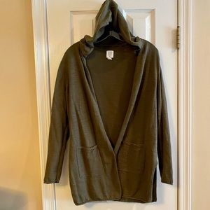 CORE Life Olive Green Hooded Beach Sweater